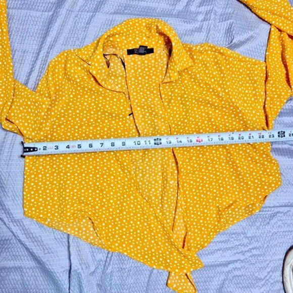 Forever 21 Contemporary Women's Polka Dot Tie Crop Top Size XS - Picture 6 of 7